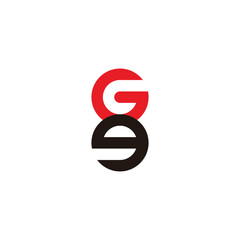 Fototapeta premium Letter G, g circles geometric symbol simple logo vector