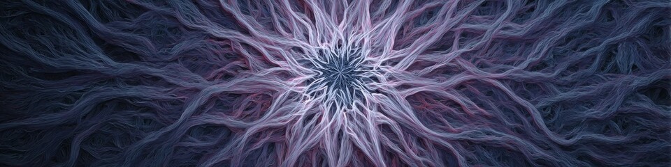 Abstract network design with organic shapes and vibrant energy flow