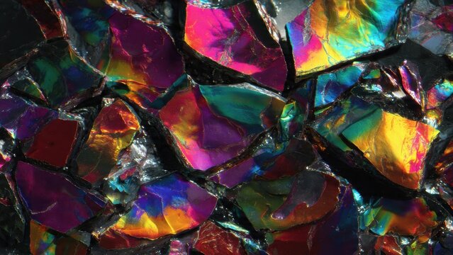 Iridescent Bornite Mineral Close-Up