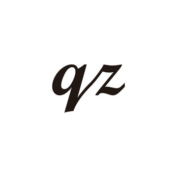 Letter qz connect geometric simple symbol logo vector