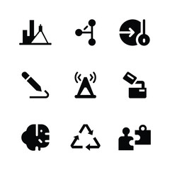 Set of Technology and Ai Icons. Containing Artificial Intelligence, Data and Innovation Ui Icons
