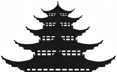 Japanese Pagoda png Asian Temple cutout Oriental Tower png Historic Landmark cutout Eastern Architecture png Buddhist Stupa cutout Traditional