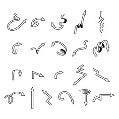 Hand Drawn Arrow Doodle Illustration Set