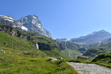 The Matterhorn, a splendid mountain seen while climbing to the Duca degli Abruzzi refuge.