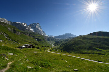 The Matterhorn, a splendid mountain seen while climbing to the Duca degli Abruzzi refuge.