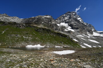 The Matterhorn, a splendid mountain seen while climbing to the Duca degli Abruzzi refuge.