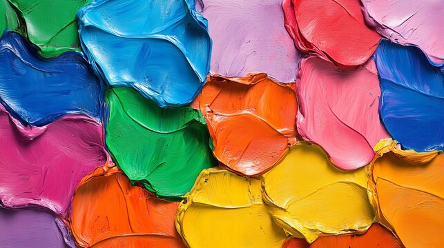 Abstract Textured Canvas with Vivid Color Blends and Unique Brush Strokes for Artistic Background