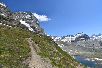 The Matterhorn, a splendid mountain seen while climbing to the Duca degli Abruzzi refuge.