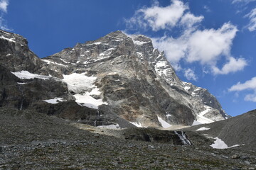 The Matterhorn, a splendid mountain seen while climbing to the Duca degli Abruzzi refuge.