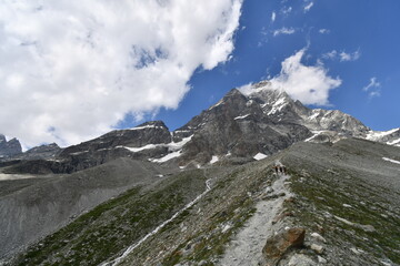 The Matterhorn, a splendid mountain seen while climbing to the Duca degli Abruzzi refuge.