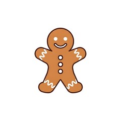 Obraz premium gingerbread man isolated on white
