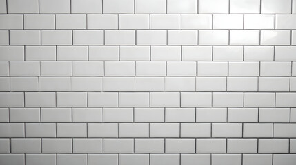 White subway tiles wall