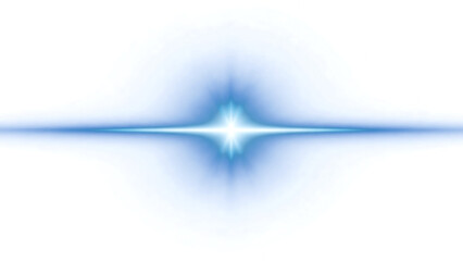 Vibrant blue light beam explodes in starburst effect against black background