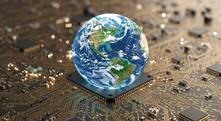 Global Technology and Digital Connectivity Concept.