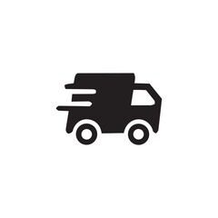 Fast delivery truck icon isolated on white background