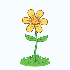 Cartoon Flower illustration EPS Vector