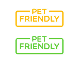 Vector Simple Pet Friendly Labels