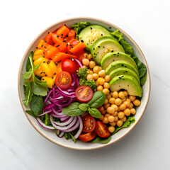 front view of delicious vegan salad with fresh