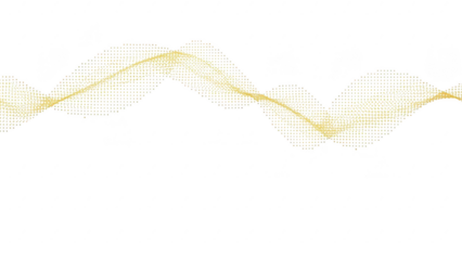 Golden wavy line on transparent background isolated on transparent background