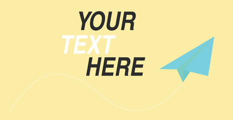 Professional vector background featuring a paper plane