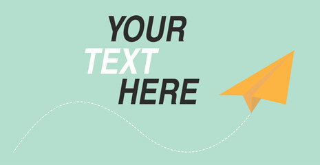 Professional vector background featuring a paper plane