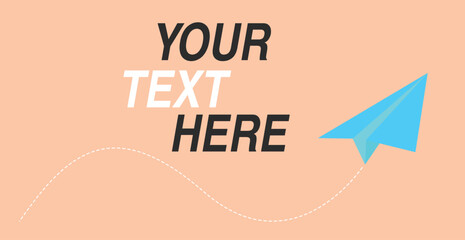 Professional vector background featuring a paper plane