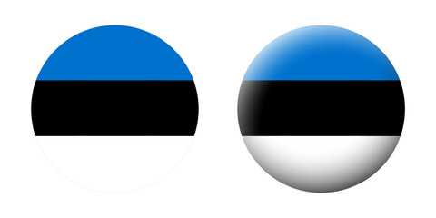 Vector illustration of Estonia flag set on transparent background