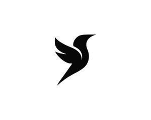 Naklejka premium Bird logo in flat vector format