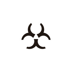 Three Letter Y, circle geometric symbol simple logo vector