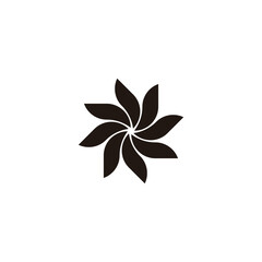 Eight leaves geometric simple symbol logo vector