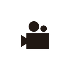 Camera, video geometric simple symbol logo vector