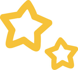 手書きの線の星のベクターイラスト素材