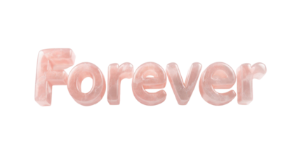 Forever inscription in pink marble