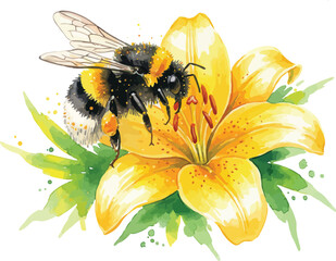 bee on yellow flower