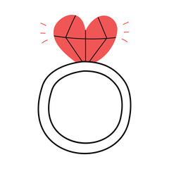 A doodle-style heart gift box for Valentine's Day.