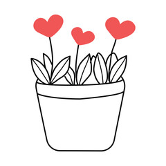 A doodle-style heart gift box for Valentine's Day.