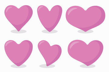 Collection of hand drawn hearts