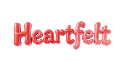 Heartfelt 3D Text Effect, Fun Word Design