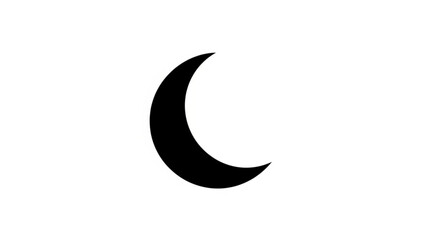 Obraz premium Crescent Moon Icon Isolated on White Background