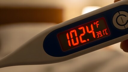 Digital thermometer temperature reading