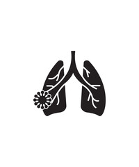 lung infection icon, vector best flat icon.