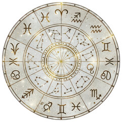 Naklejka premium Zodiac Signs png Astrology Wheel cutout Horoscope Symbols png Celestial Chart cutout Star Signs png Cosmic Circle cutout Astrological Signs png Zodiac