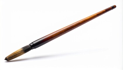 Fototapeta premium Traditional Chinese calligraphy brush with tapered bristles, symbolizing artistic heritage and expressive precision.