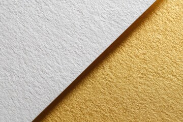 Elegant Paper Texture Split Diagonal White and Gold Macro Lighting