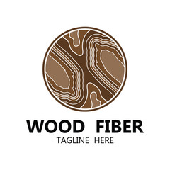 wooden logo. wooden fiber vector icon design.