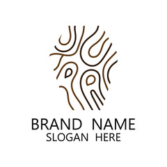 wooden logo. wooden fiber vector icon design.