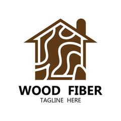 wooden logo. wooden fiber vector icon design.