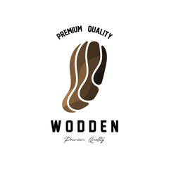 wooden logo. wooden fiber vector icon design.