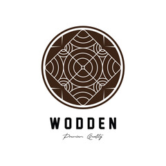 wooden logo. wooden fiber vector icon design.