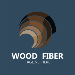 wooden logo. wooden fiber vector icon design.